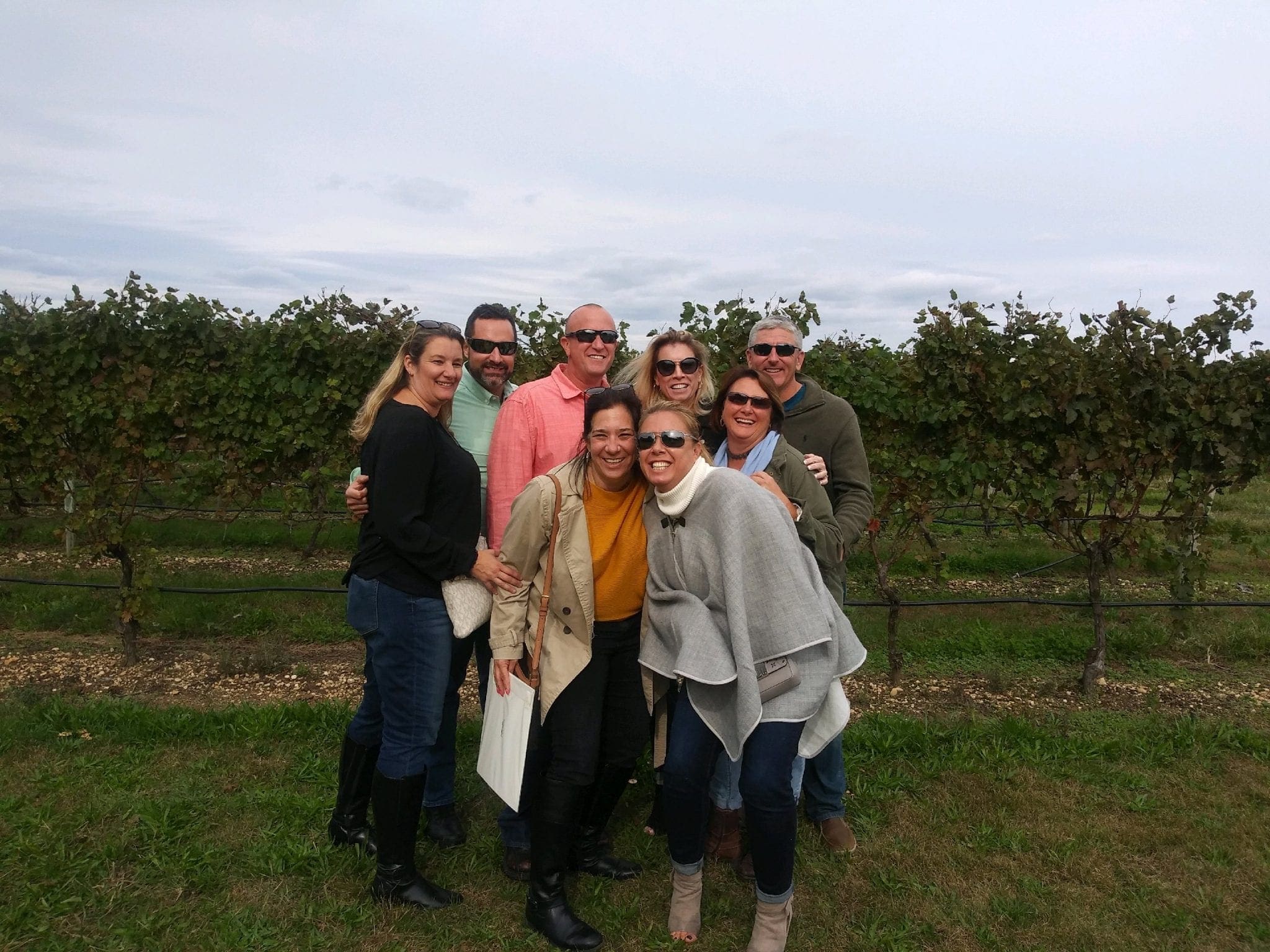 Enjoying Wine with Friends - LI Vineyard Tours